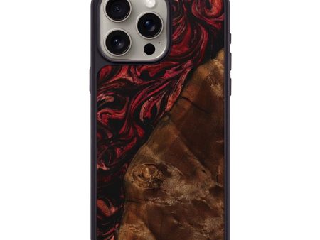 iPhone 15 Pro Max Wood+Resin Phone Case - Cooper (Red, 707292) Hot on Sale