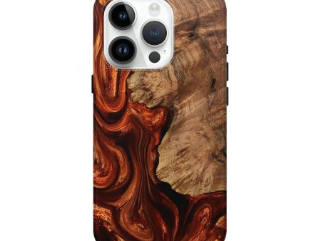 iPhone 15 Pro Wood+Resin Live Edge Phone Case - Warren (Red, 705436) Supply