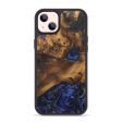 iPhone 14 Plus Wood+Resin Phone Case - Ayden (Blue, 707261) For Sale