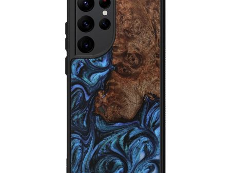 Galaxy S22 Ultra Wood+Resin Phone Case - Josiah (Blue, 706921) Online