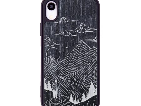 iPhone Xr Wood+Resin Phone Case - Roaming - Ebony (Curated) on Sale