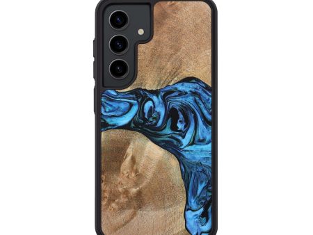 Galaxy S24 Wood+Resin Phone Case - Terri (Blue, 705988) Online