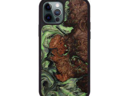 iPhone 12 Pro Wood+Resin Phone Case - Bryce (Green, 705509) Online now