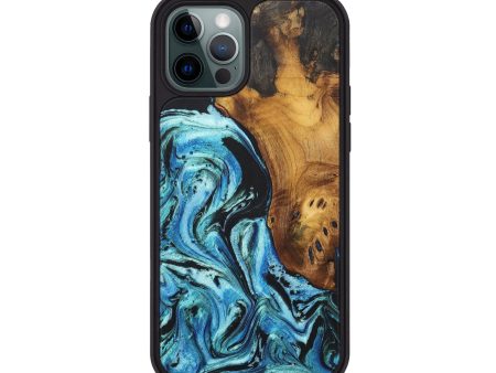 iPhone 12 Pro Wood+Resin Phone Case - Ellis (Blue, 706001) Online Hot Sale