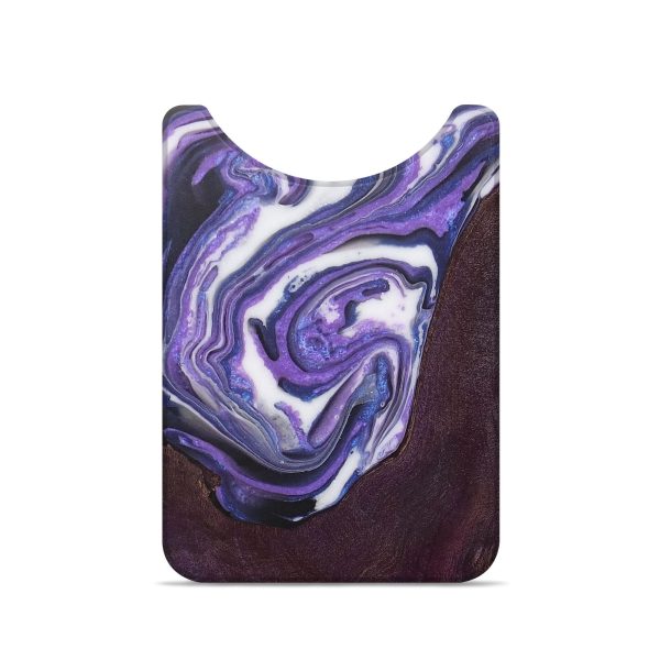 Live Edge Wood+Resin Wallet - Chris (Purple, 705740) Fashion