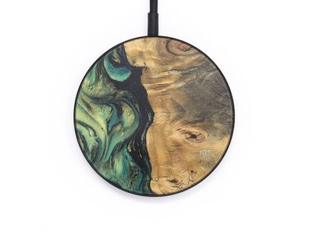 Circle Wood+Resin Wireless Charger - Cecil (Green, 706811) Fashion