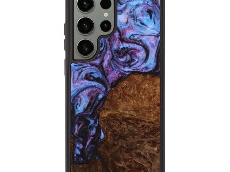 Galaxy S23 Ultra Wood+Resin Phone Case - Shana (Purple, 707277) Supply