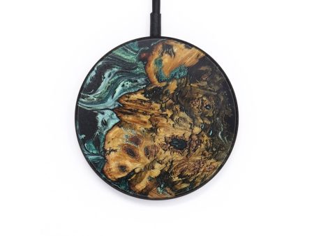 Circle Wood+Resin Wireless Charger - Franklin (Green, 706809) Sale