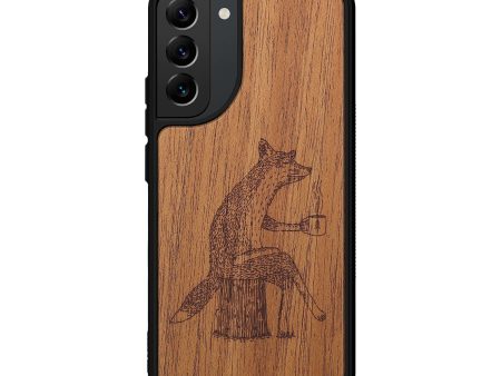 Galaxy S22 Plus Wood+Resin Phone Case - Fox - Mahogany (Curated) Supply