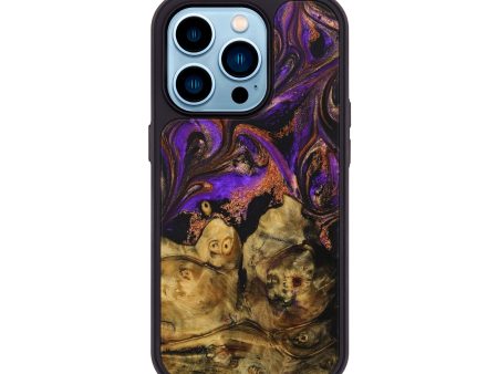 iPhone 14 Pro Wood+Resin Phone Case - Brandon (Purple, 707328) Online Sale