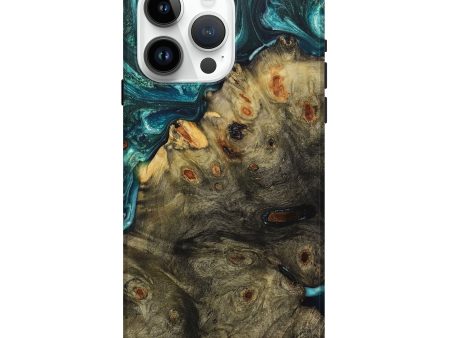 iPhone 15 Pro Max Wood+Resin Live Edge Phone Case - Ana (Green, 705962) Discount