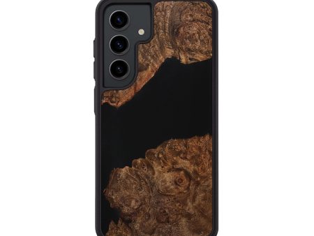 Galaxy S24 Wood+Resin Phone Case - Nicholas (Pure Black, 707541) Online