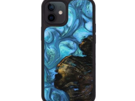 iPhone 12 Wood+Resin Phone Case - Xander (Blue, 707572) Sale