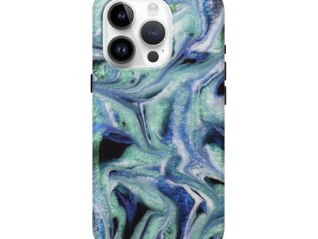 iPhone 15 Pro ResinArt Live Edge Phone Case - Lynda (Blue, 705968) Supply