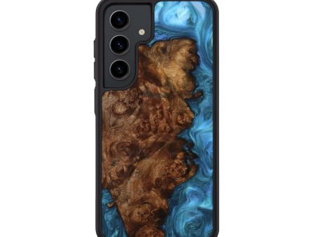 Galaxy S24 Wood+Resin Phone Case - Emmanuel (Blue, 707591) Online