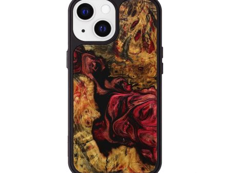 iPhone 13 Wood+Resin Phone Case - Morris (Red, 707289) Online Hot Sale