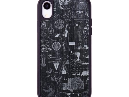 iPhone Xr Wood+Resin Phone Case - Collage - Ebony (Curated) Hot on Sale