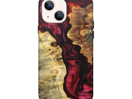 iPhone 14 Wood+Resin Live Edge Phone Case - Samuel (Red, 706527) Hot on Sale