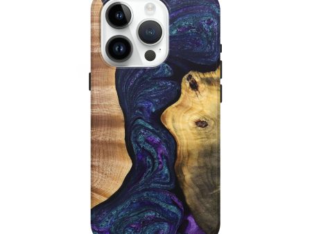 iPhone 15 Pro Wood+Resin Live Edge Phone Case - Alan (Purple, 705712) Supply