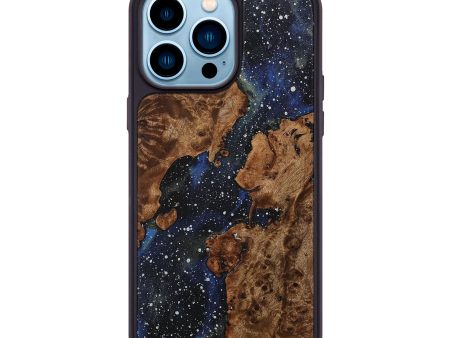 iPhone 14 Pro Max Wood+Resin Phone Case - Alondra (Cosmos, 706439) Cheap