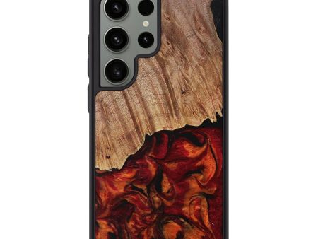 Galaxy S24 Ultra Wood+Resin Phone Case - Trevor (Red, 706245) For Discount