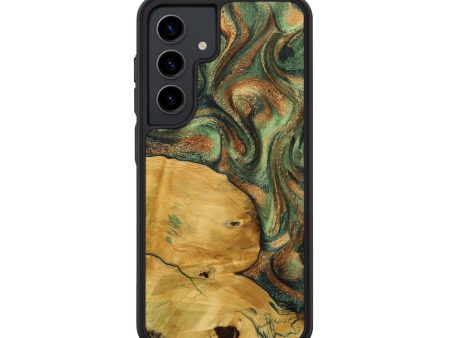 Galaxy S24 Wood+Resin Phone Case - Leroy (Green, 705503) Online Sale