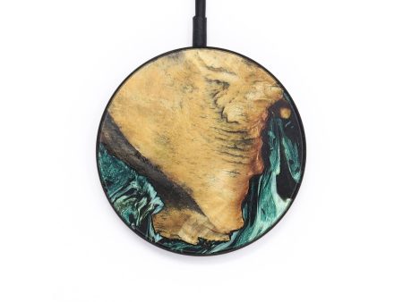 Circle Wood+Resin Wireless Charger - Braelynn (Green, 706801) Fashion