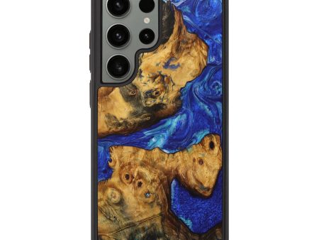 Galaxy S23 Ultra Wood+Resin Phone Case - Annika (Blue, 705863) Supply