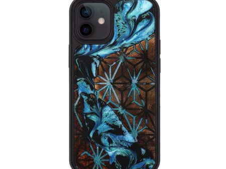 iPhone 12 Wood+Resin Phone Case - Clark (Pattern, 707486) For Sale