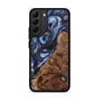 Galaxy S22 Plus Wood+Resin Phone Case - Leigh (Blue, 708880) Fashion