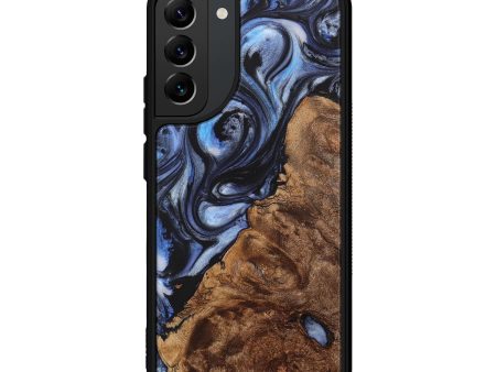 Galaxy S22 Plus Wood+Resin Phone Case - Leigh (Blue, 708880) Fashion