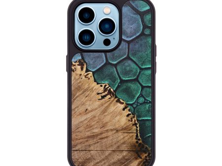 iPhone 14 Pro Wood+Resin Phone Case - Cyrus (Chameleon, 706562) Online now