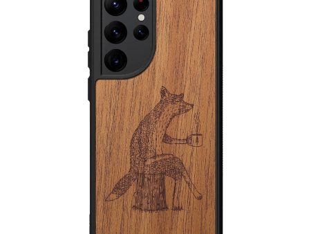 Galaxy S22 Ultra Wood+Resin Phone Case - Fox - Mahogany (Curated) Online Sale