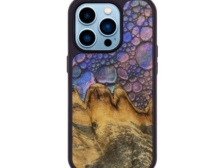 iPhone 14 Pro Wood+Resin Phone Case - Cecelia (Chameleon, 706590) Hot on Sale