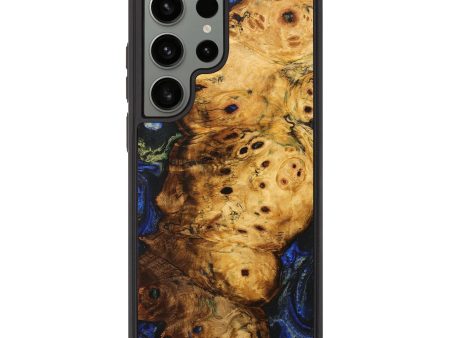 Galaxy S23 Ultra Wood+Resin Phone Case - Dorothea (Blue, 707613) Fashion