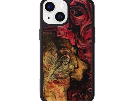 iPhone 13 Wood+Resin Phone Case - Ariel (Red, 707291) on Sale