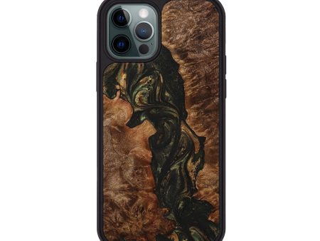 iPhone 12 Pro Wood+Resin Phone Case - Rebekah (Green, 706351) Fashion