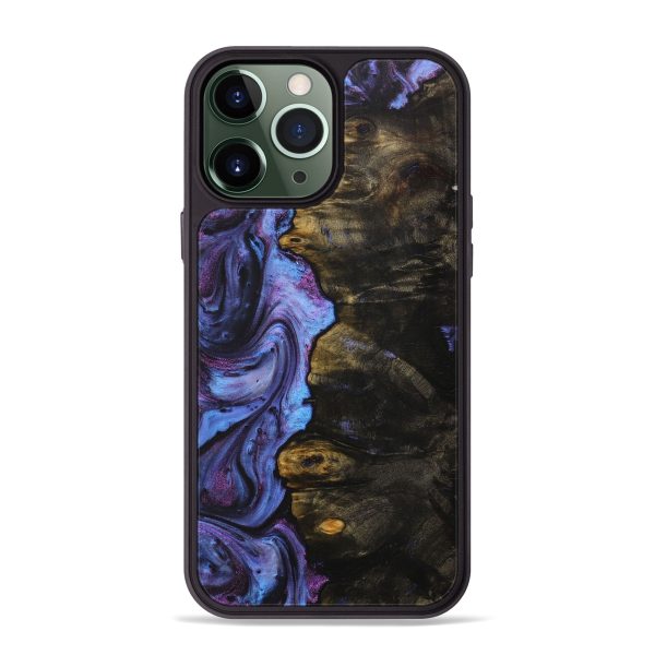 iPhone 13 Pro Max Wood+Resin Phone Case - Bella (Purple, 707271) Online Sale