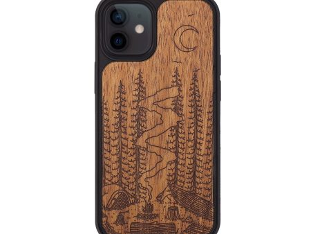 iPhone 12 Wood+Resin Phone Case - Camp - Mahogany (Curated) Sale