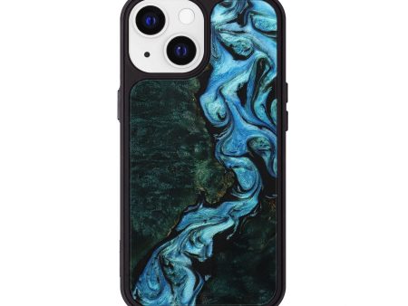 iPhone 13 Wood+Resin Phone Case - Orlando (Blue, 707578) Online now