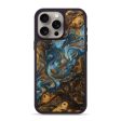 iPhone 15 Pro Max Wood+Resin Phone Case - Bria (Teal & Gold, 705535) Online Sale