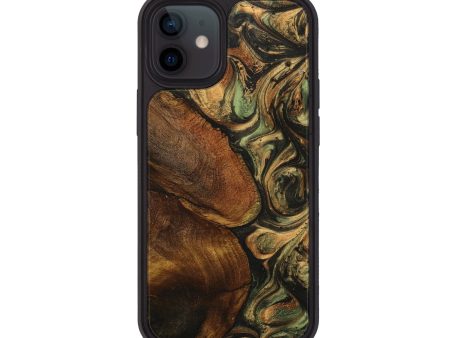 iPhone 12 Wood+Resin Phone Case - Jayla (Green, 706341) For Discount