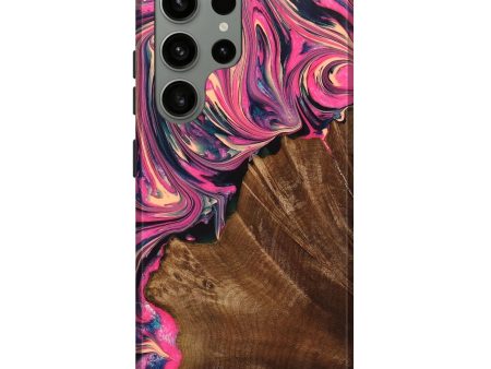 Galaxy S23 Ultra Wood+Resin Live Edge Phone Case - Landon (Purple, 705446) For Discount