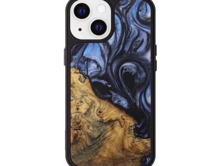 iPhone 13 Wood+Resin Phone Case - Orville (Blue, 708876) Supply