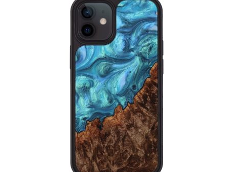 iPhone 12 Wood+Resin Phone Case - Jadyn (Blue, 707607) For Discount