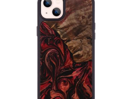 iPhone 14 Plus Wood+Resin Phone Case - Madilyn (Red, 707288) Sale