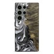 Galaxy S24 Ultra Wood+Resin Live Edge Phone Case - Breanna (Black & White, 705703) For Cheap