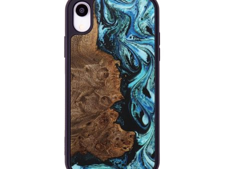 iPhone Xr Wood+Resin Phone Case - Hilda (Blue, 705997) Hot on Sale