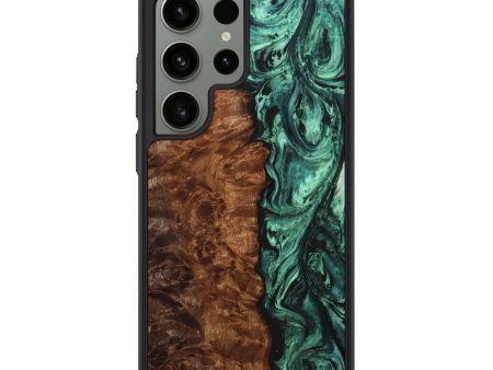 Galaxy S24 Ultra Wood+Resin Phone Case - Clifton (Green, 706378) Hot on Sale