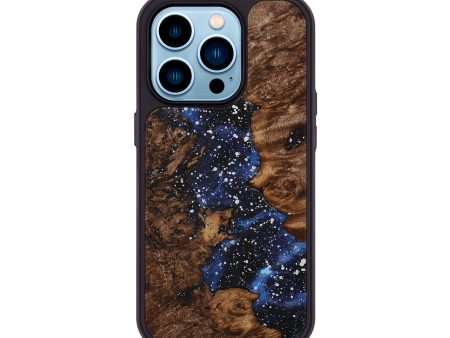 iPhone 14 Pro Wood+Resin Phone Case - Tisha (Cosmos, 705764) Online now